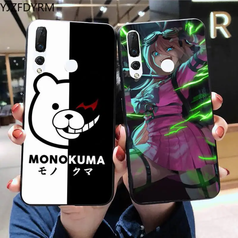 Чехол Danganronpa V3 с черно белым медведем для телефона Huawei Y6P Y8S Y8P Y5II Y5 Y6 2019 P Smart Prime