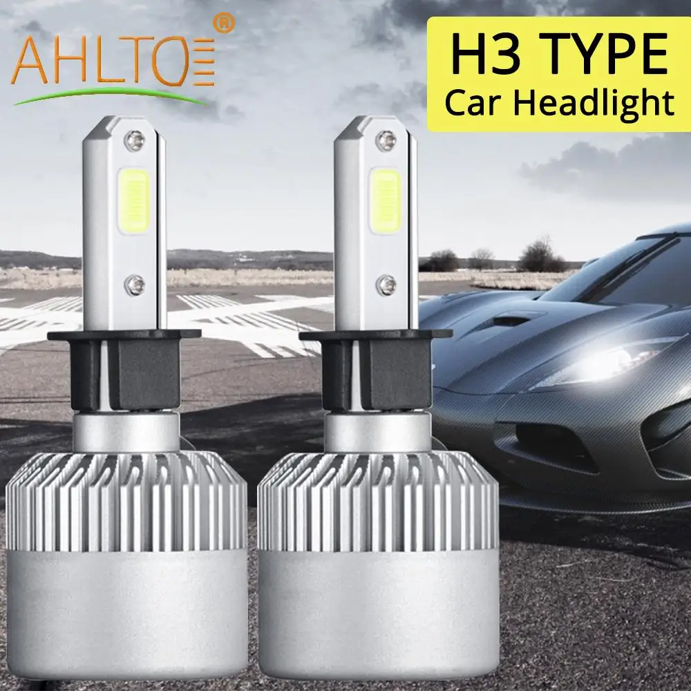 

2x Fog Light H3 Type Waterproof Car Lamp S2 COB Auto Headlight 72W Spot Light Super Bright Led Car Bulb For Safe Night Car