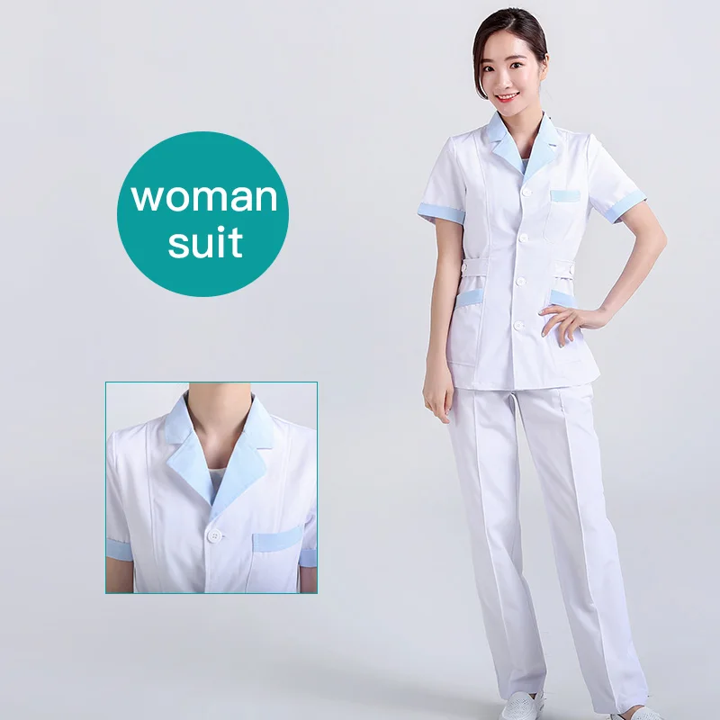 Кисть для рук Униформа женские наборы скрабов с короткими рукавами медицинская одежда медсестры доктор рабочие комплекты униформы форма медсестры одежда S-3XL - Цвет: women-suits 4
