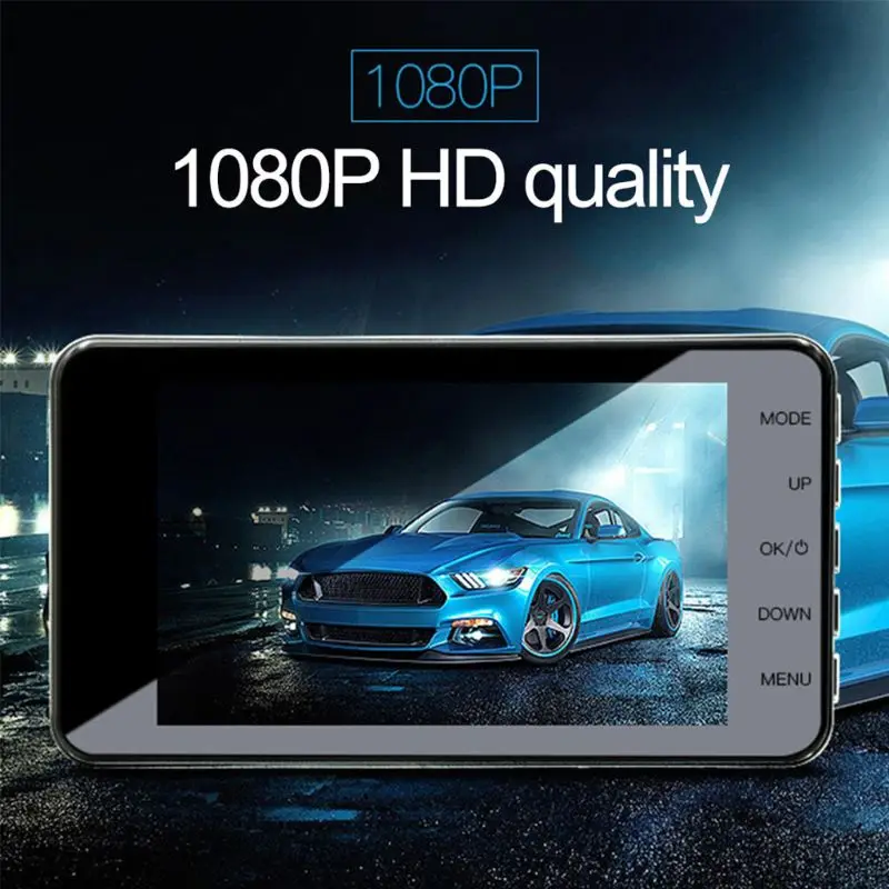 Автомобильный видеорегистратор с двумя объективами, изображение 1080 P, скрытый широкий угол, видеорегистратор, камера ночного видения, автозапчасти, аксессуары