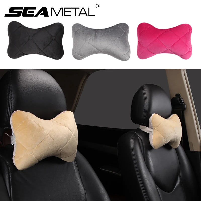 Car Headrest Pillows Auto Cotton Neck Rest Cushion Interior Head Rest