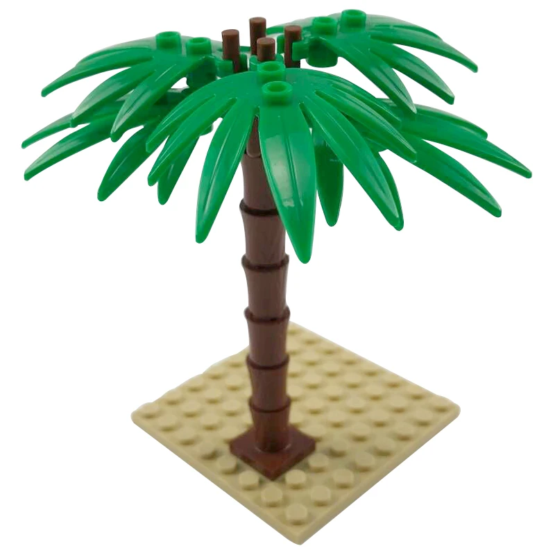 

City Series Plants Building Figures Parts Coconut Palm Coconut Tree Kids Educational Plants Figures Building City Series