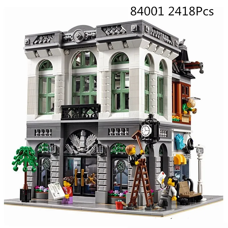

KING 84001(15001) Creator Expert BRICK BANK with City 2413 Pcs Model Building Blocks Gifts Toys Creative City Construction 10251