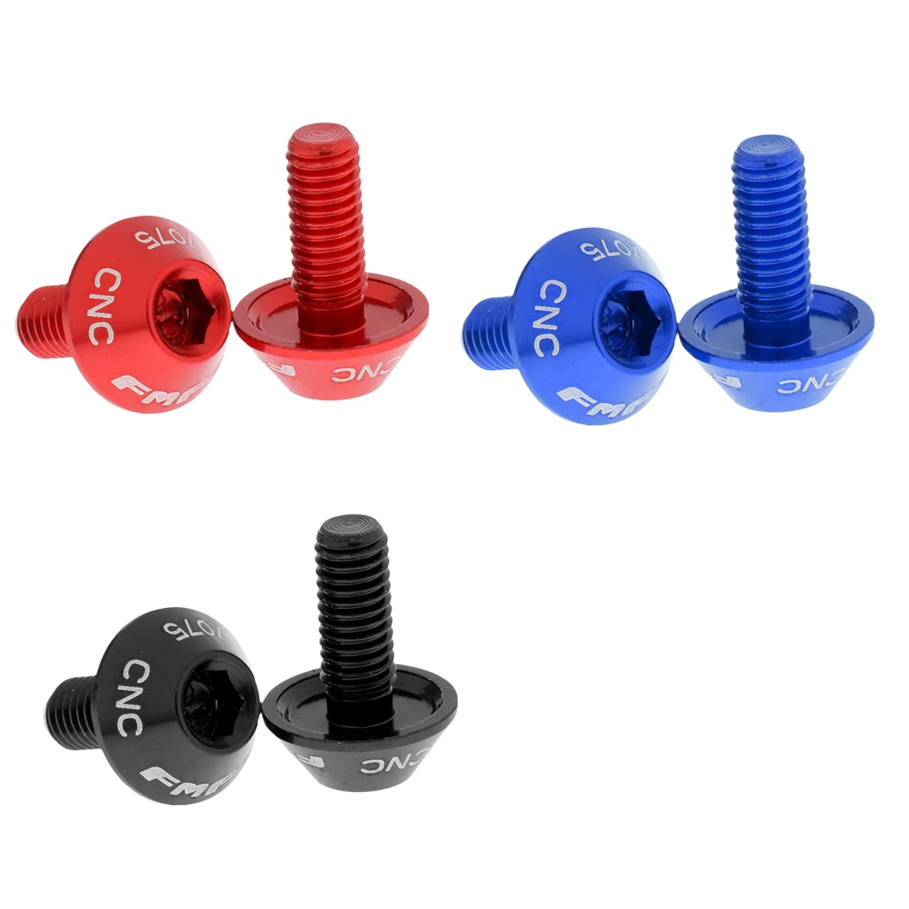 6 Piece Aluminum Alloy Bike Water Bottle Cage Allen Key Bolt 5 x 12mm Screws Water Bottle Rack Accessories