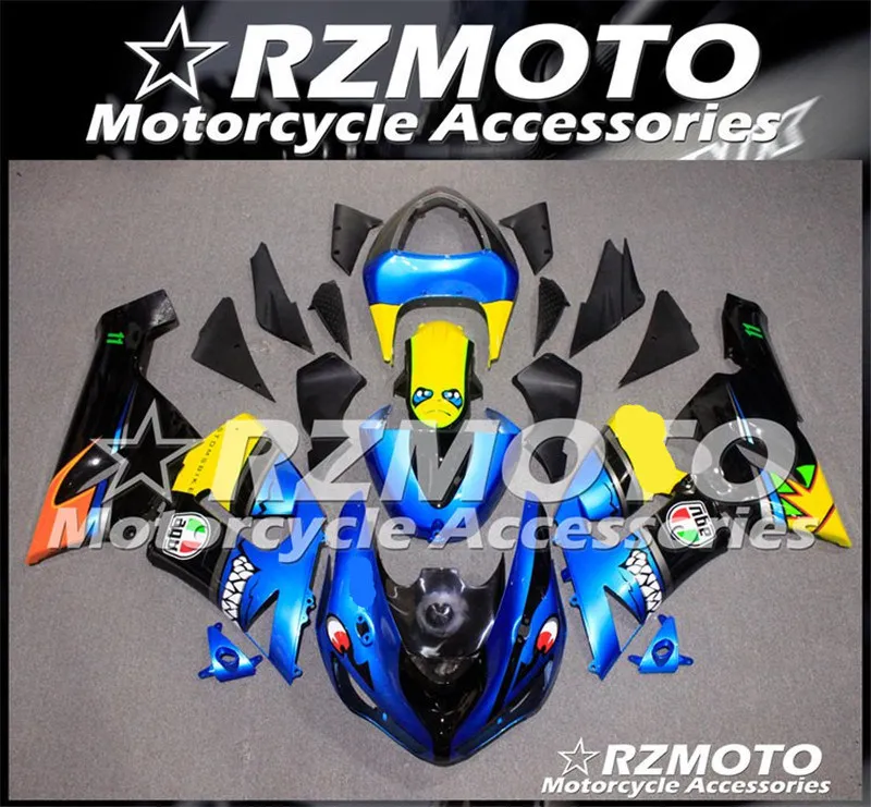 Мотоциклетный обтекатель abs Подходит для Kawasaki ZX6R 636 ZX-6R 2005 2006 корпусные детали пресс-форм Магазин № 0321