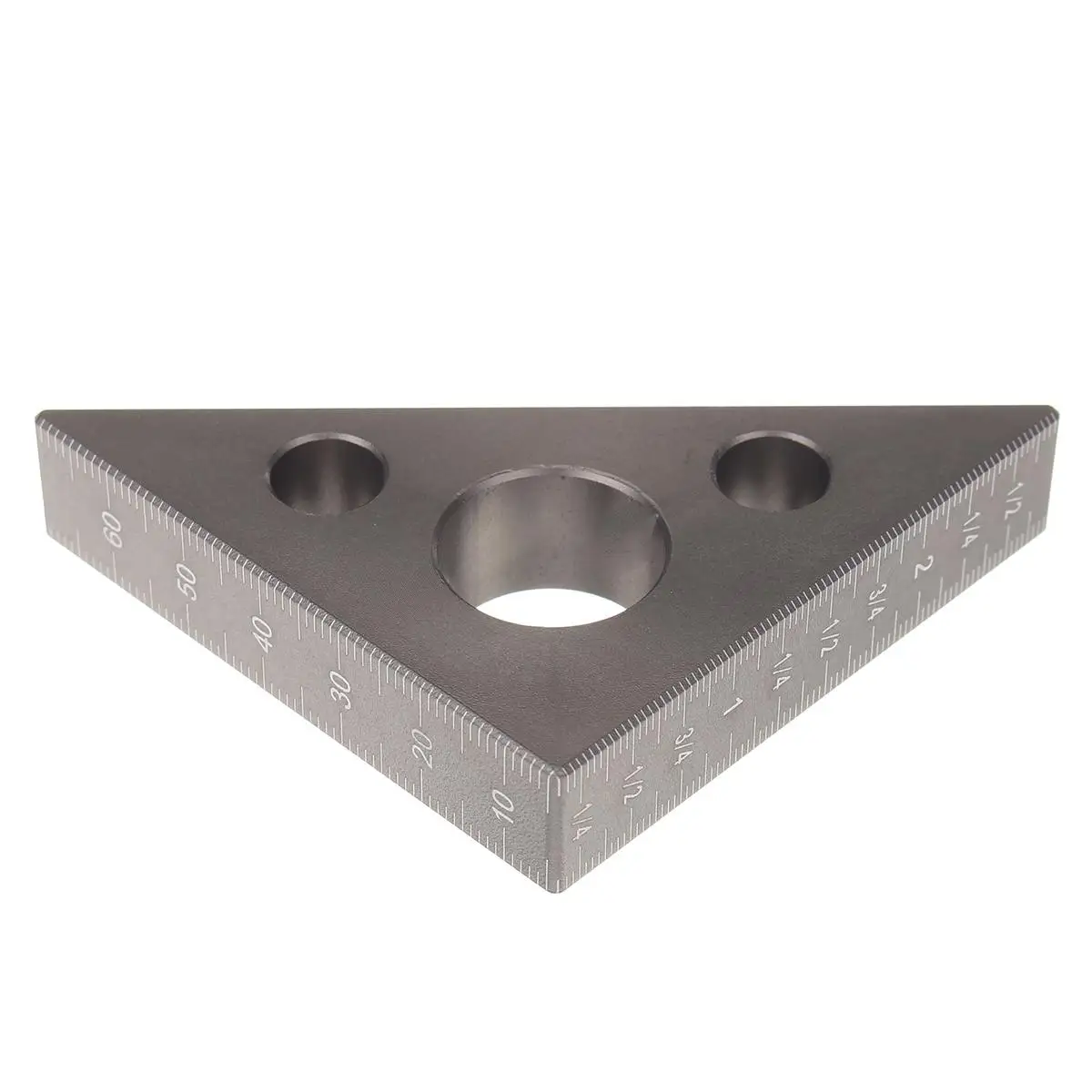 Aluminum Alloy Woodworking Triangle Ruler Mini Pocket Square DIY Right Angle Ruler Height Measuring Gauging Woodworking Tools - Цвет: Серебристый