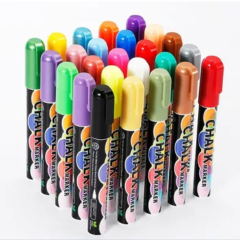 

8/10/12/25 Colors Liquid Chalk Marker Pens For LED Writing Board Glass Painting Graffiti Office Supplies 6mm