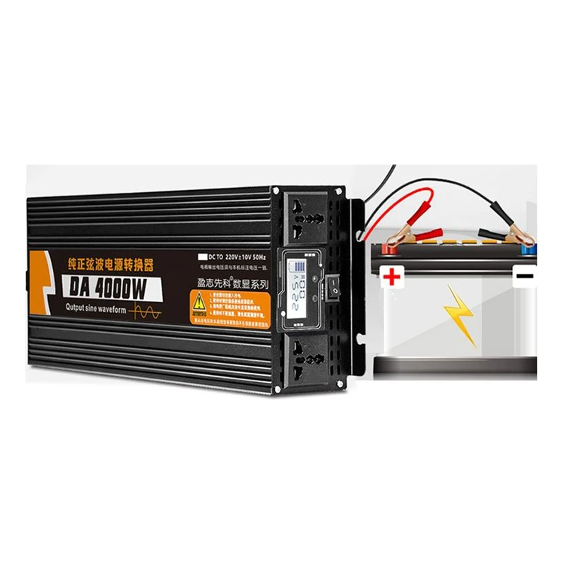 US $95.50 Inverter 12v24v 220v 3000w3500w Voltage Transformer Pure Sine Wave Power Inverter Dc12v To Ac 220v Converter Lcd Display