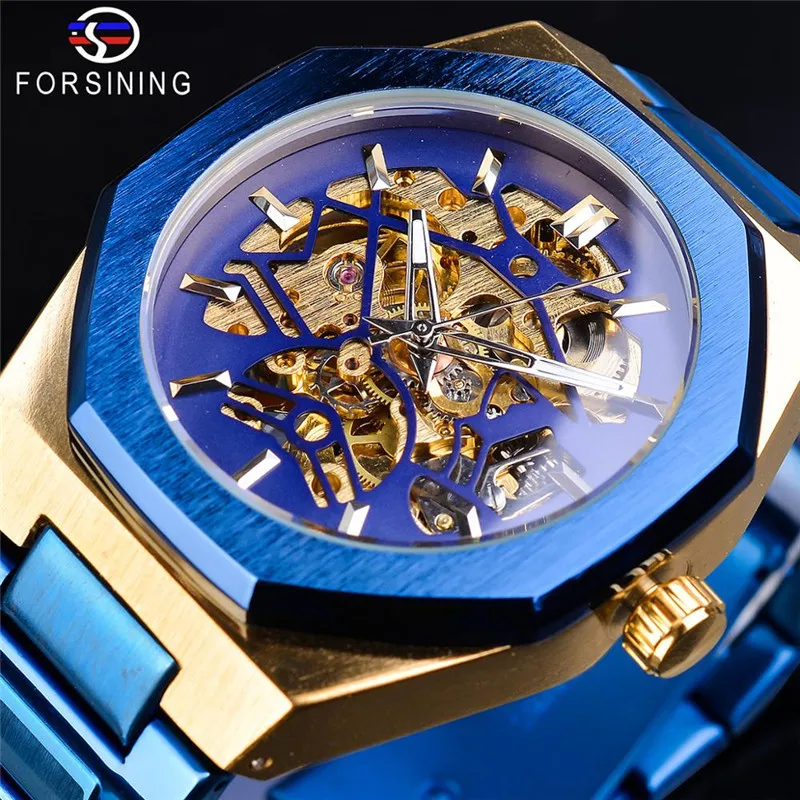 

New Style Forsining Europe And America Style Men Fashion Casual Hollow out Machinery Automatic Machine Watch