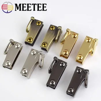 

2/5/10Pairs Meetee Handbags Shoulder Metal Sides Hanging Clip Buckles Bag Chain Strap Clasp Hook Hardware Leather Accessories