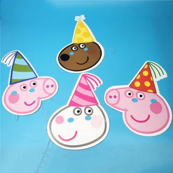 

Peppa Pig Birthday Party Decoration Sets Anime Figure Party Decoration Supplies Cup Hat Spoon Activity Children's Birthday Gifts