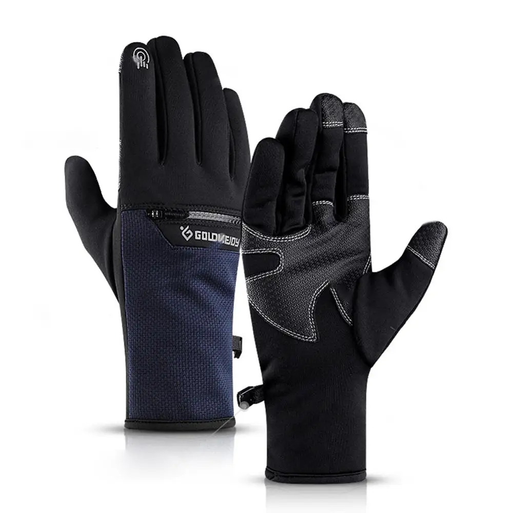 3 цвета, зимние водонепроницаемые теплые перчатки, перчатки для катания на лыжах, перчатки для сноуборда, перчатки для езды на мотоцикле, зимние перчатки для снежной погоды, M/L/XL/XXL - Цвет: Синий