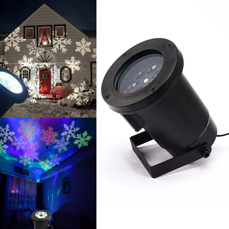 

Outdoor Xmas Snowflake Moving LED Garden Christmas Light Projector IP65 US E