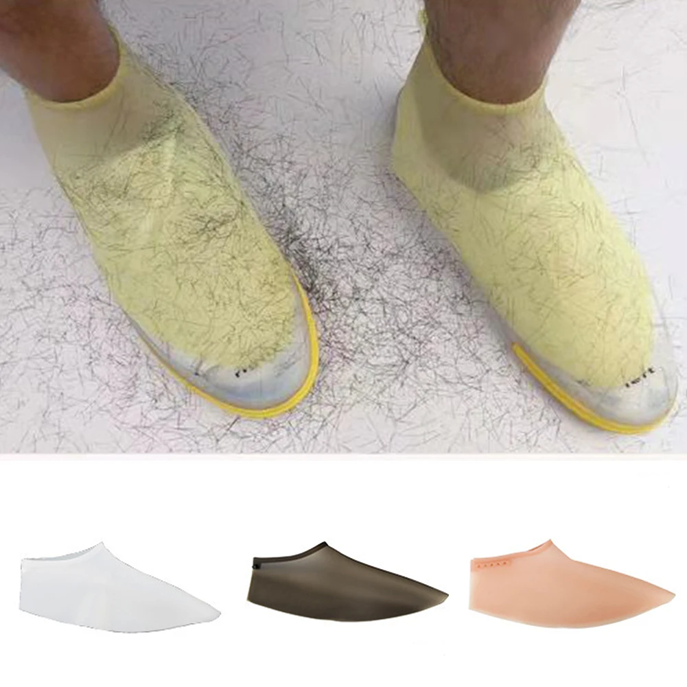 

1 Pair Unisex Prevent Broken Hair Haircut Rain Accessories Shoe Cover Silicone Reusable Elastic Non Slip Breathable Soft