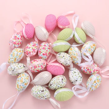 9PCS/Set 2021 New Creative Easter Cloth Egg Decoration Hanging Ornaments Easter Egg Toy Gifts Home Decor Party Ornaments 1