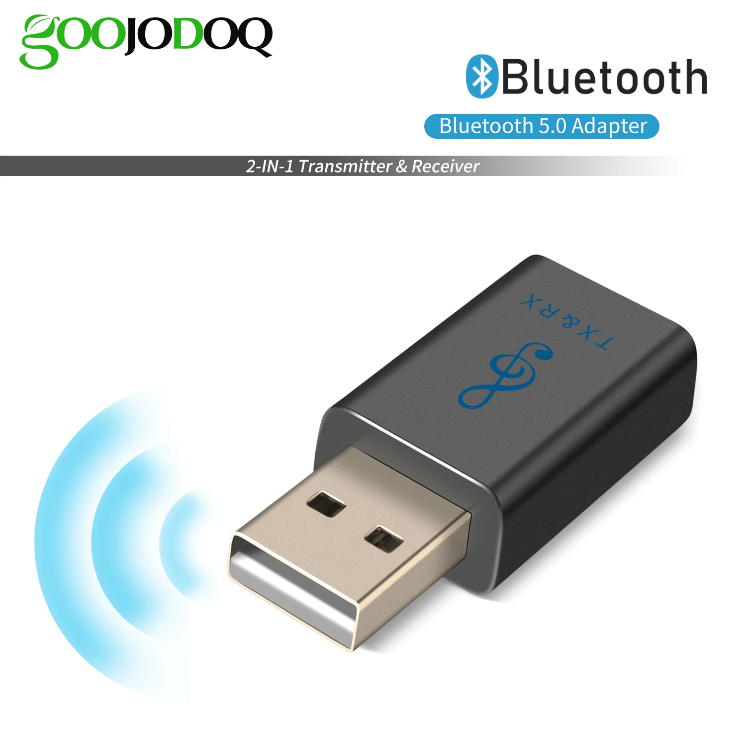 

USB Bluetooth Transmitter Receiver 2 IN 1 Mini Bluetooth 5.0 Wireless 3.5mm AUX Stereo Audio Adapter For TV PC Car Music