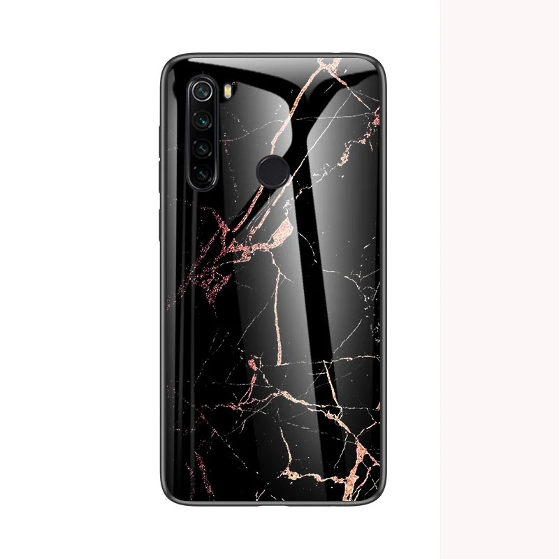 E Redmi Note 8T Case on for Xiaomi Redmi Note 8 Pro Cover Luxury Vintage Tempered Marble Phone Case for Etui Xiaomi Redmi Note 8 - Цвет: E