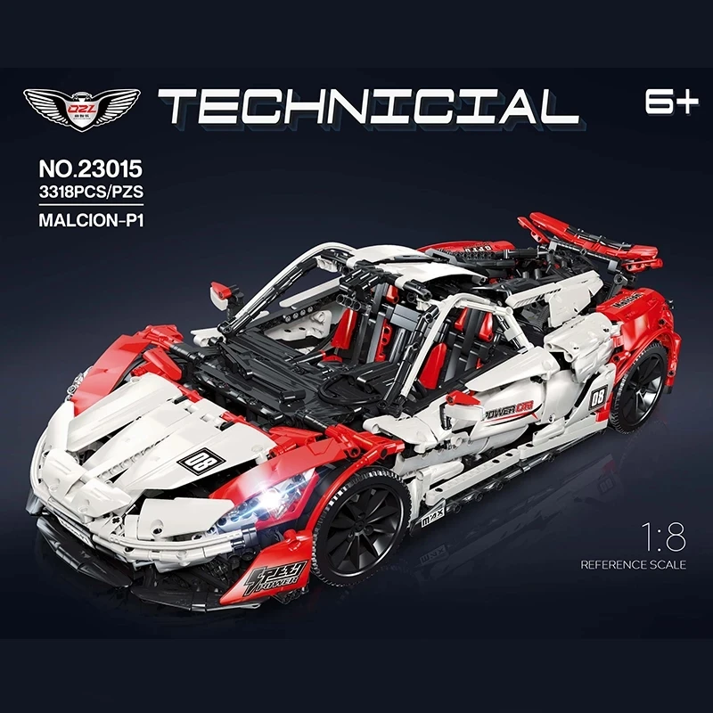

City Technic Series The MOC-16915 McLaren P1 Super Racing Car Model Kit Building Blocks Hypercar Bricks Toys For Kids DIY Gifts