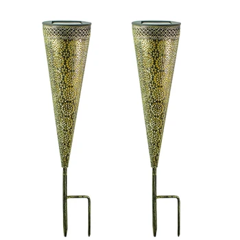 

2PCS Solar Outdoor Garden Street Lights, Sidewalks, Yards, Lawns, Terraces and Waterproof Metal Decorative Piles
