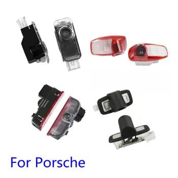 

2X LED Car Door Light Projector Logo Welcome Lamp For Porsche Cayenne 955 958 Boxster 986 987 981 Macan 718 911 Panamera 970 971