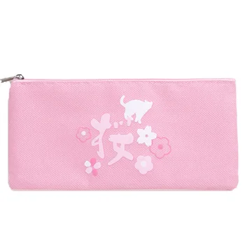 

1PC Cartoon Student Pencil Bag Cherry Blossom Pencil Case Large Capacity Storage Bag Gifts For Kids School&Office Supplies