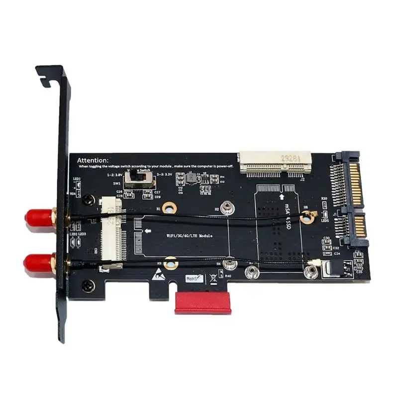 Mini PCI-E/mSATA SSD для PCI-E и SATA 2,5 дюймов адаптер с слотом для sim-карты для 3g, CDMA, WLAN, WWLAN, LTE, WiFi, minicard