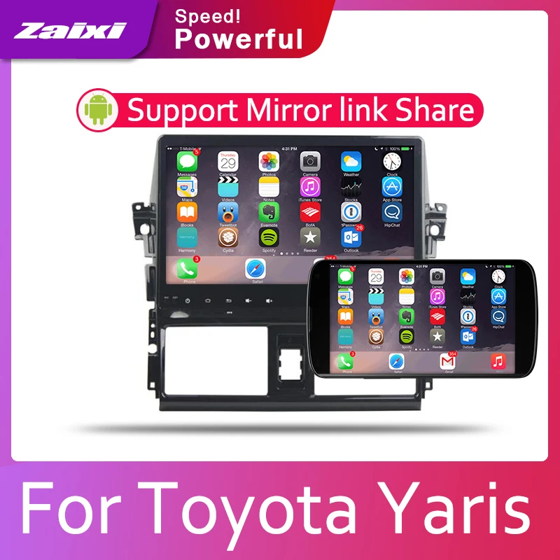ZaiXi автомобильная система Android 1080P IPS ЖК экран для Toyota Yaris 2014 ~ 2016 автомобильный
