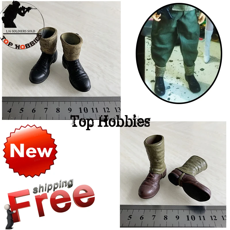 1/6 Scale WWII US Army Leggings Boots Model Ranger Soldier Shoes Model toys
