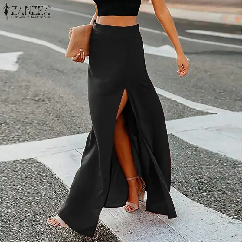 long skirts with high slits