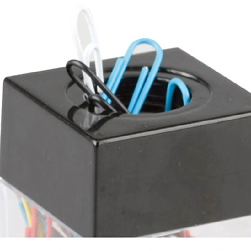 Magnetic Paper Clip Dispenser Desk Organizer Holder Widen Openning Easy Access Office School Staioneries Supplies 3