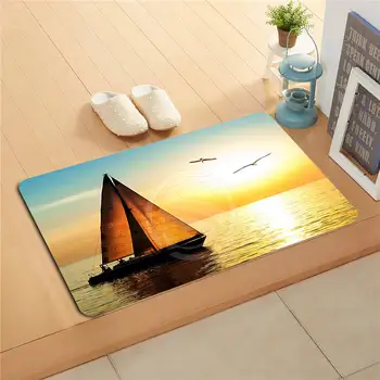 

P&!52 Custom The sea of sailing 02 Doormat Home Decor Door mat Floor Mat Bath Mats foot pad P-725WM52