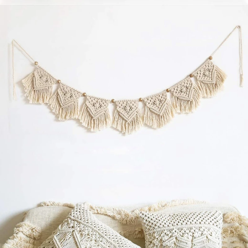 Bohemian Woven Macrame Wall Hanging Boho Tapestry Weaving Decoration s
