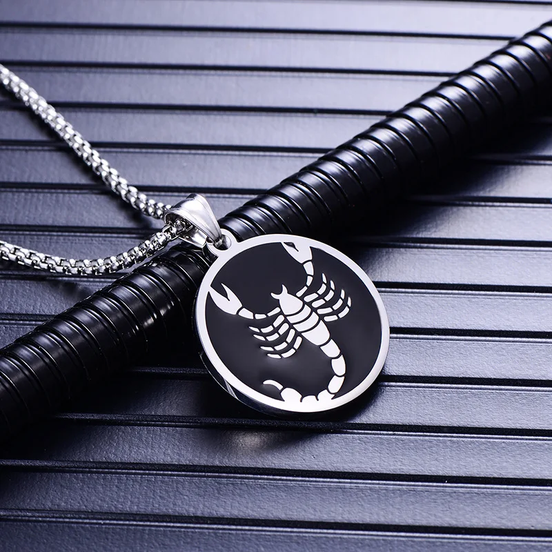 oulai777 Zodiac sign 12 constellation pendants necklace men stainless steel male accessories simple gold necklace chains