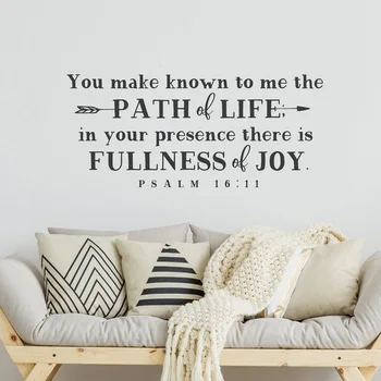 

Psalm 15 - 11 Bible Verse Spanish vinyl wall stickers Christian living room bedroom wall stickers decorative wallpaper 2SJ10