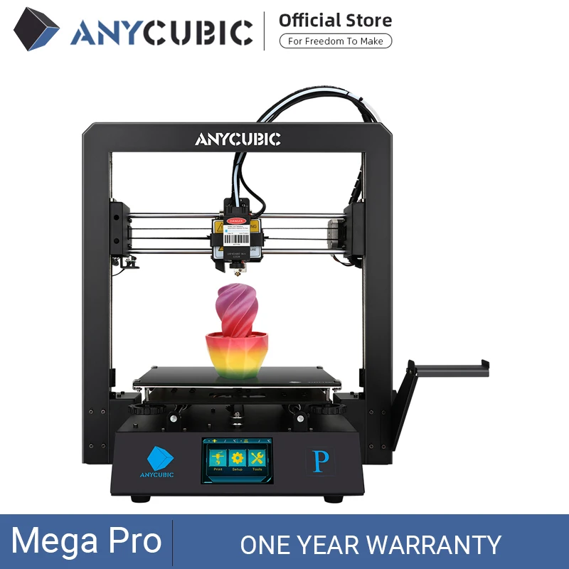 3D принтер ANYCUBIC Mega Pro устройство для печати лазерная гравировка сенсорный экран