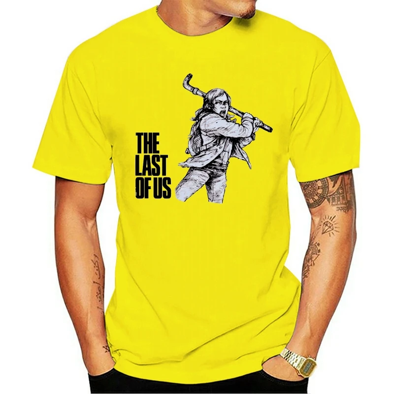 

t shirt The Last Of Us, Tlou, Video Game, Artistic Design 2, Graphic Tee, Men Loose Size Top Ajax Tee Shirt