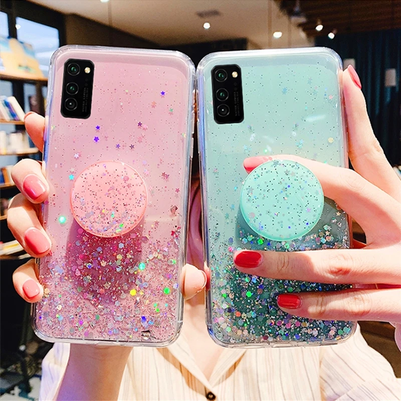

Glitter Sparkling Case for Samsung A51 A71 A70 A50 A81 A91 A20 A30 A10 S20 Ultra S10 S9 S8 Note 10 9 8 Plus Lite Silicone Case