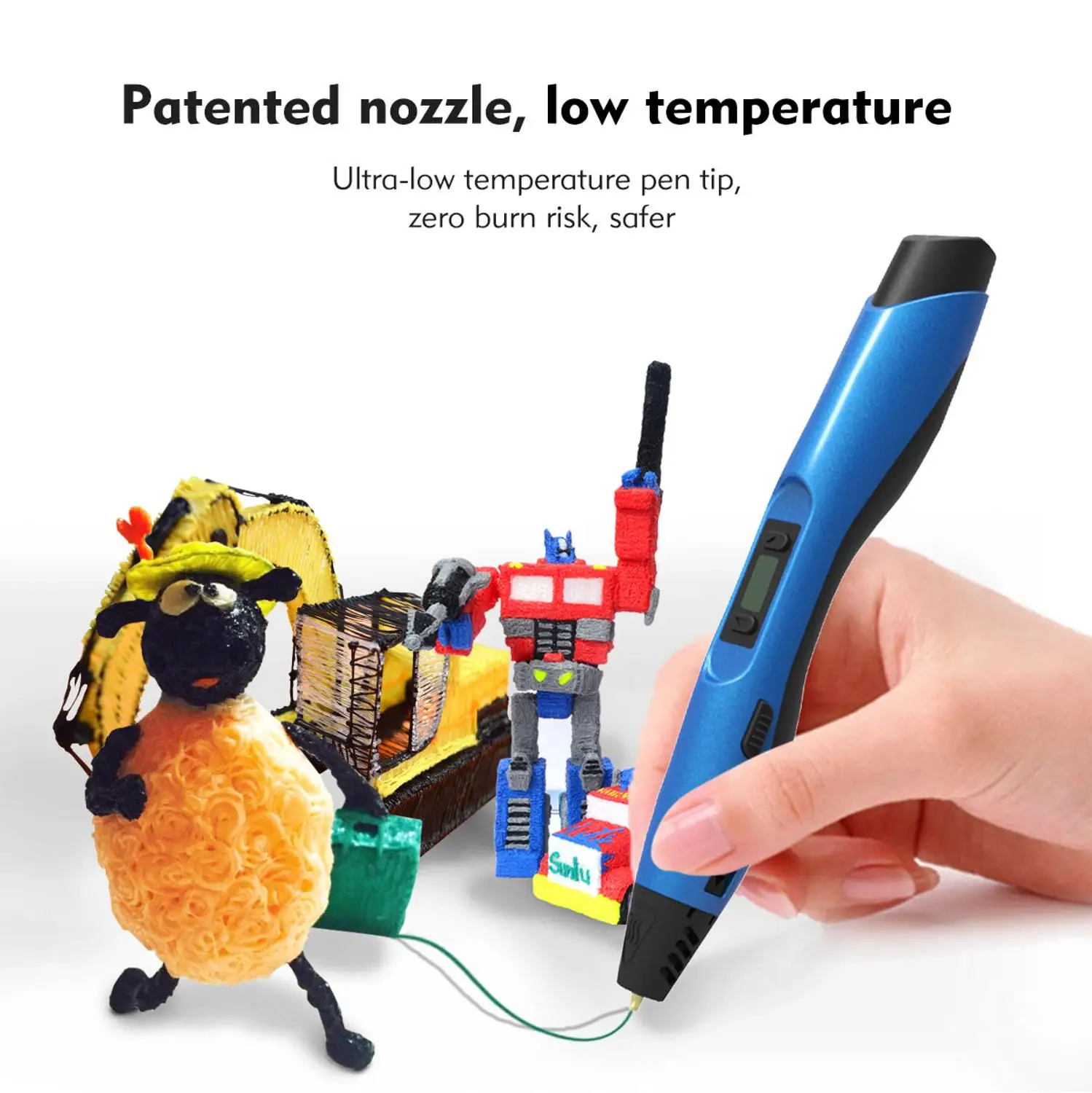 300A 3D Printing Pen DIY Doodling With Temperature Adjustable Temperature 3d printing pen