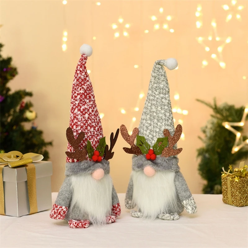 H05C 38 см/15 дюймов Рождественский Безликий Gnome кукла Санта вязаный крючком и