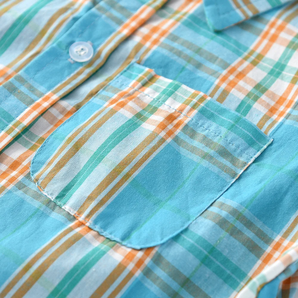 Модная клетчатая рубашка с длинными рукавами, хлопковая рубашка для детей 2-7 лет, рубашки для мальчиков