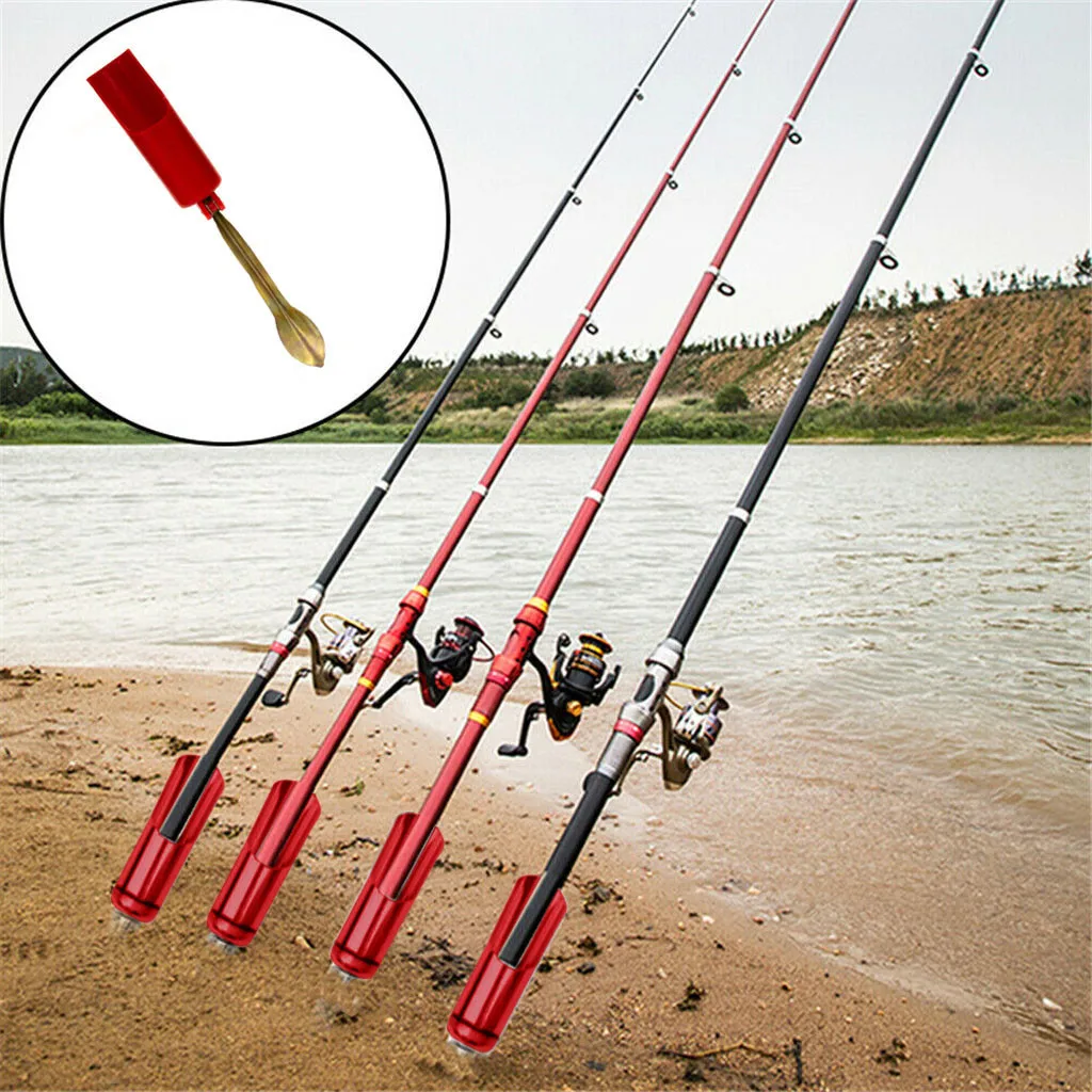 

Fishing Rod Feeder Hard Stand Pole Holder Plug Insert Ground Adjustable Iron Tool Arbon Fiber Telescopic Fishing Rod Hook Box
