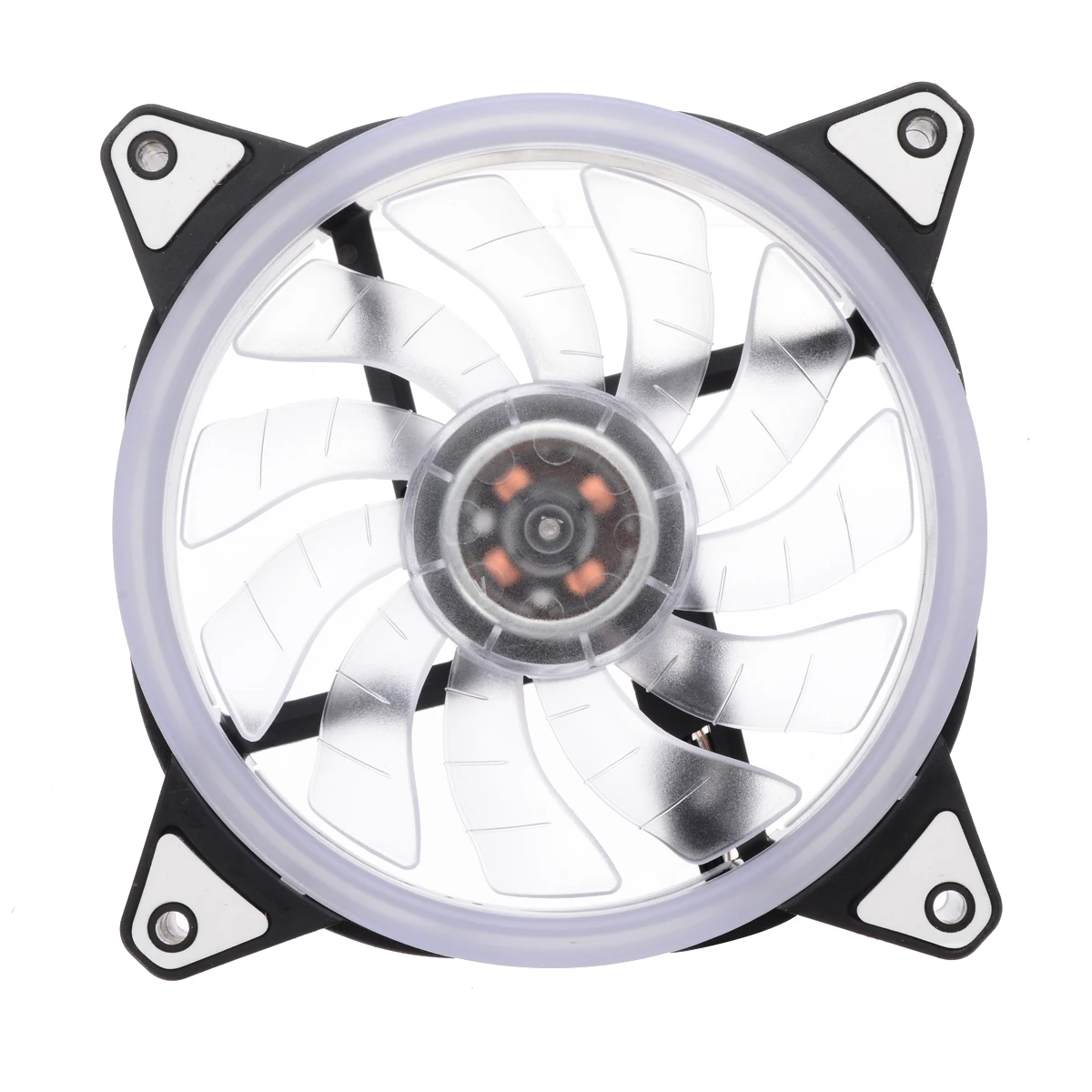 120mm 12V Quiet LED Cooling Fan RGB Adjust 4Pin to 3Pin PC Desktop Computer Case Cooling Cooler Fan for Computer CPU Cooler