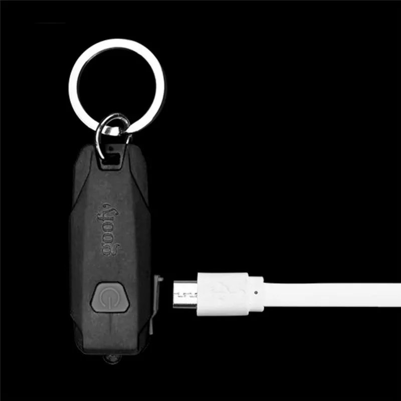 

Keychain Flashlight LED USB Rechargeable Power Generation Tube Keyring Light Lamp Torch Portable Plastic Magnetic