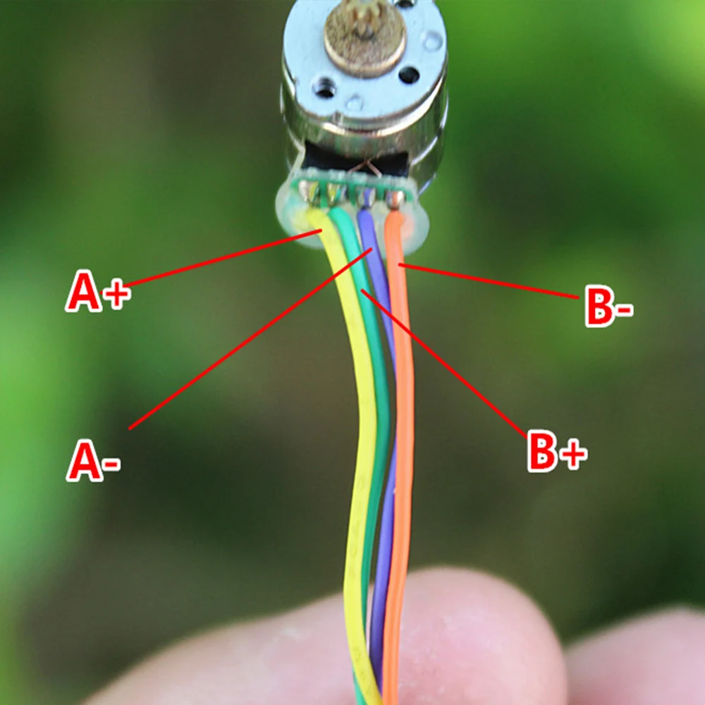 A Set Micro Mini 8mm Stepper Motor Small Electric 2-phase 4-wire Stepper Motor Precision with Copper Gear Connecting Wire stepper motor