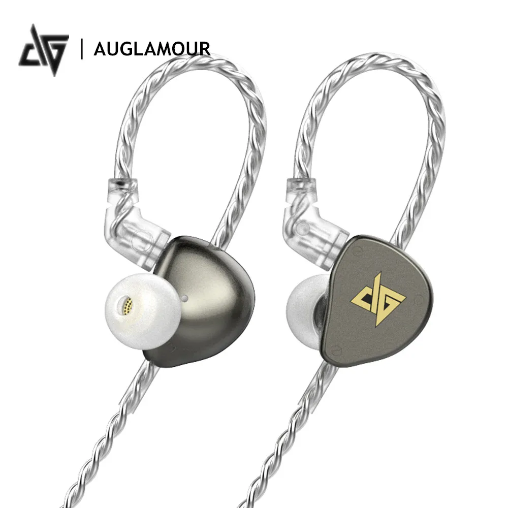 

Auglamour Wired Headphones Dynamic Driver HiFi Stereo Headset Metal Music Earphones With Mic Sports In-Ear Earphones Earbuds