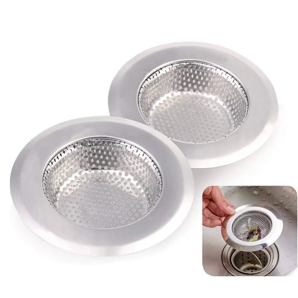 2 шт сливной фильтр для раковины из нержавеющей стали, металлический фильтр для раковины, для ванной, плюшевый фильтр для кухни, ванной