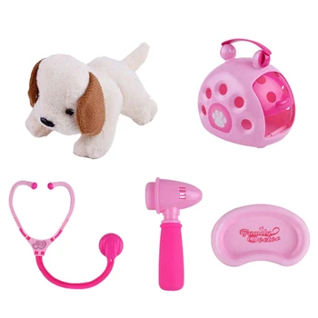 

Children's Play Pet Care Toys, Learning Puzzle Feeding Pet Carrier Role Play Puppy Fun Toy Simulation Pet Care Toys for Kids 5 P