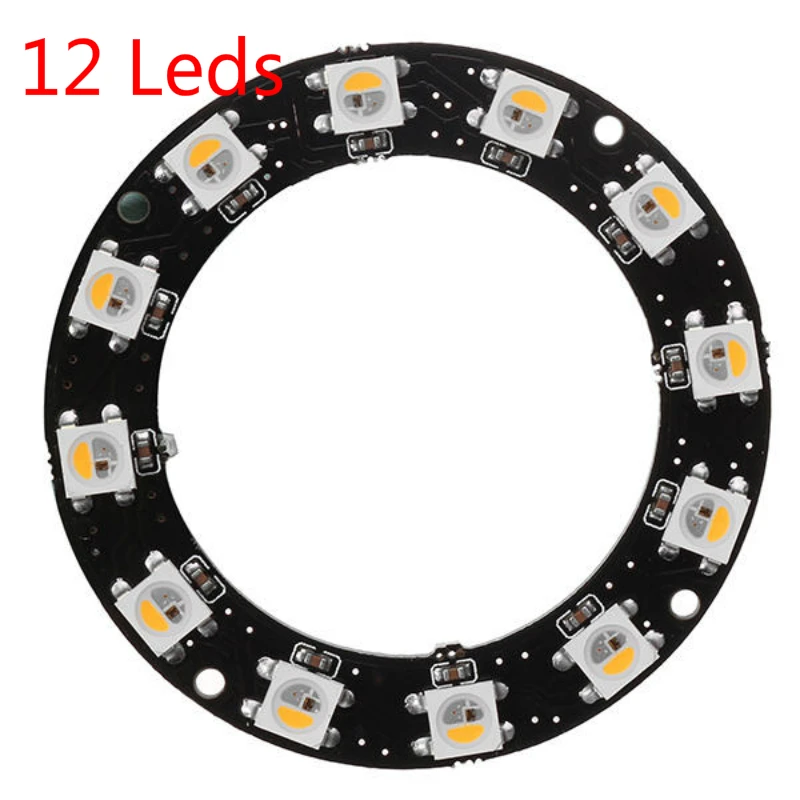 Круглая форма WS2812B SMD5050 RGBW RGBWW 4 в 1 светодиодный светильник чип-плата DC5V 1 шт. 8 шт. 12 шт. 16 шт. 24 шт. СВЕТОДИОДНЫЙ полноцветный модуль