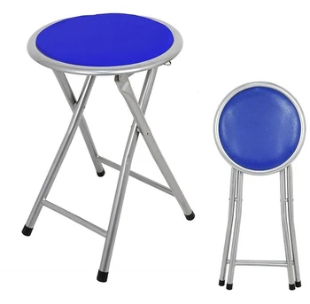 

TABURETE SILLA PLEGABLE DE COCINA JARDÍN CAMPING SALÓN METAL ASIENTO ACOLCHADO