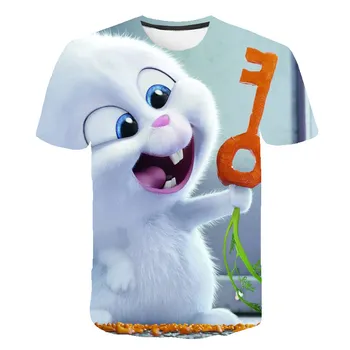 

2020 Cunning Rabbit Boys T Shirt Kids Cartoon Animal Tshirt Cute T-Shirts for Girls Child T-Shirts Children Clothing Casual Tops